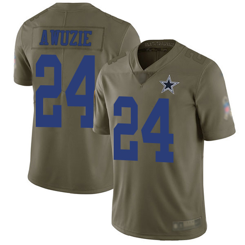 Men Dallas Cowboys Limited Olive Chidobe Awuzie #24 2017 Salute to Service NFL Jersey->nfl t-shirts->Sports Accessory